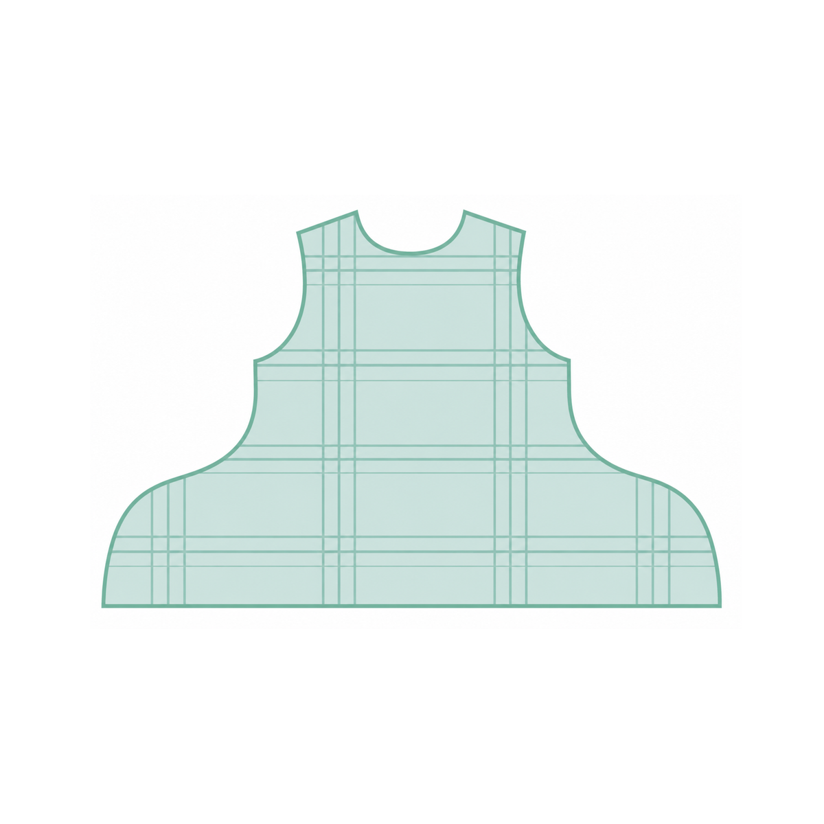 BABY BIB & TRAY SET｜ Mint Check