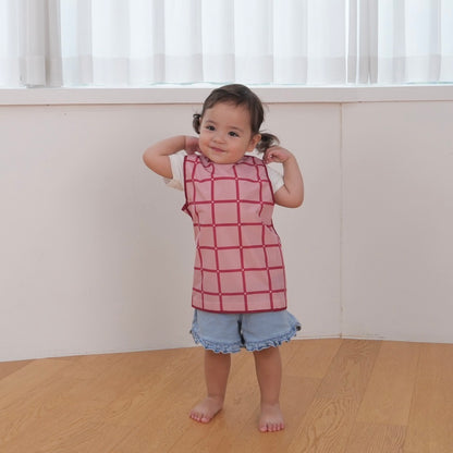 BABY BIB & TRAY SET｜Berry Gingham